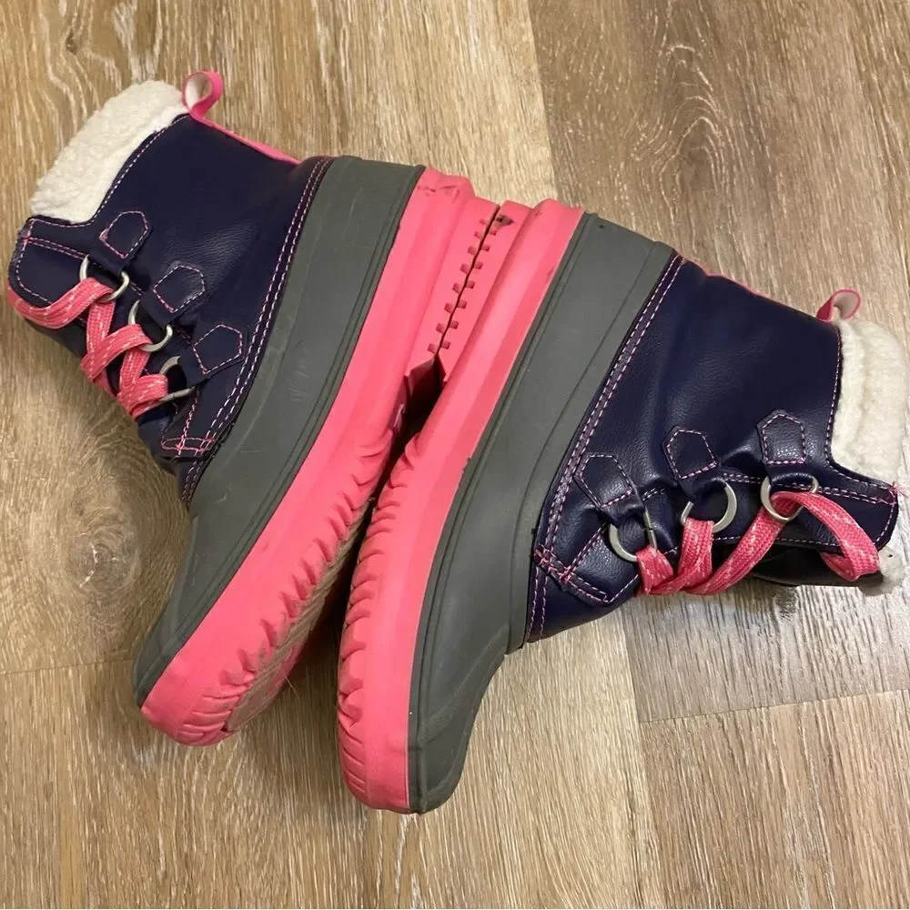 Gymboree kids girls winter snow Boots waterproof duck rain boots faux fur shoe 4